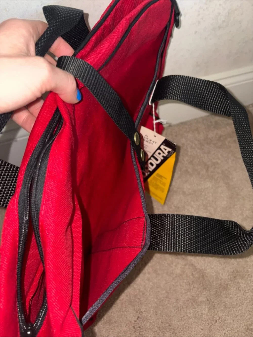 Outdoor Gear from chuck roast CORDURA nylon bag Red Large Durable 20x13x3 inches